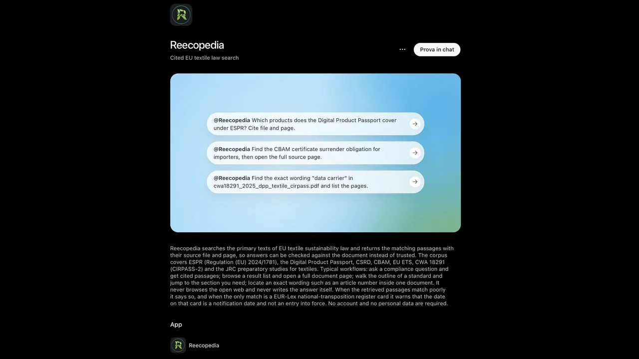 Šiandien Reecopedia oficialiai įtraukta į OpenAI ekosistemą